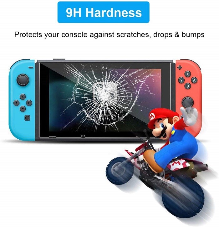 Premium Nintendo Switch,Switch Lite Tempered Glass Screen Protector 9H Hardness