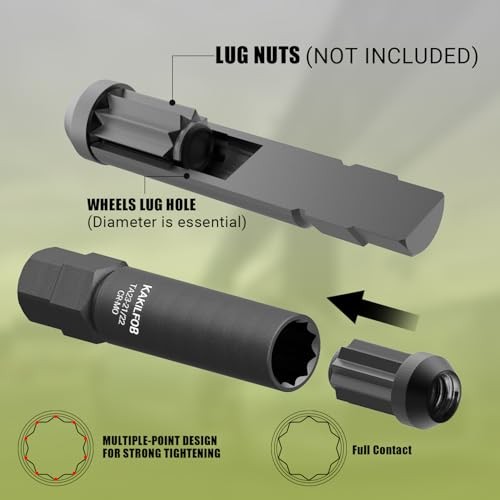 10 Spline Lug Nut Socket, Replacement for Compatible with Bimecc 10 TA23-21/22