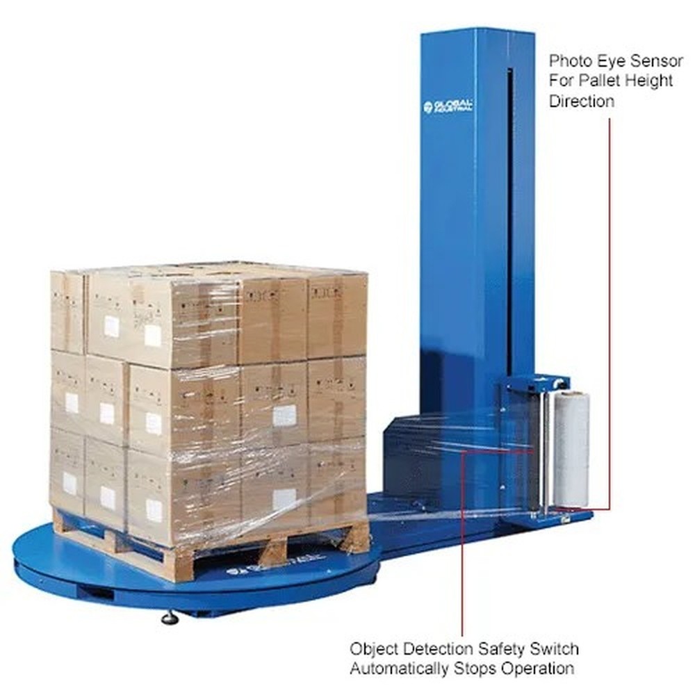 Global Industrial? Semi-Automatic Stretch Wrap Machine with NTEP Component Scale