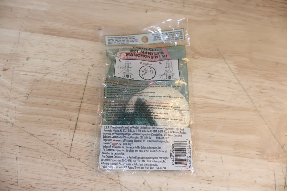 4 in Package ~ COLEMAN String Tie SOCK STYLE Lantern MANTLES 21A ~ NEW/UNOPENED