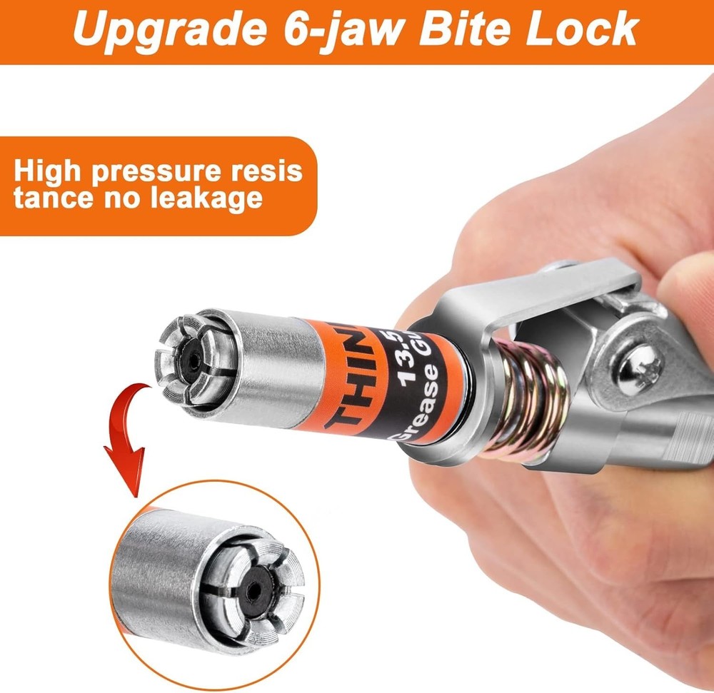 THINKWORK Grease Gun Coupler with 90� Adaptor