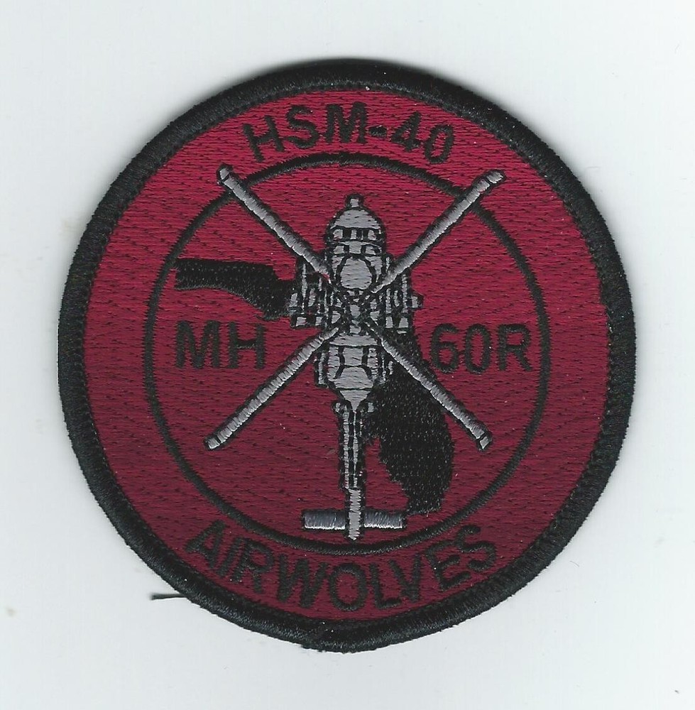 HSM-40 'AIRWOLVES' MH-60R bullet  patch