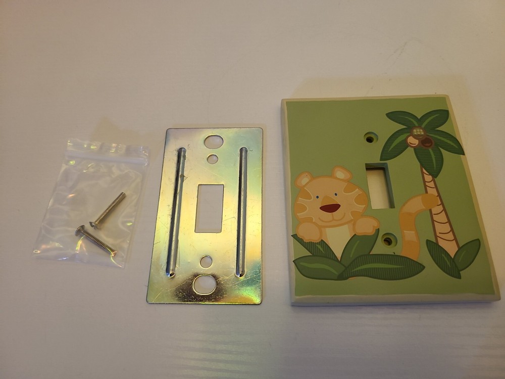 Cat/Tiger - Jungle Babies Switch Plate Cover by NoJo - w/Hardware - EUC