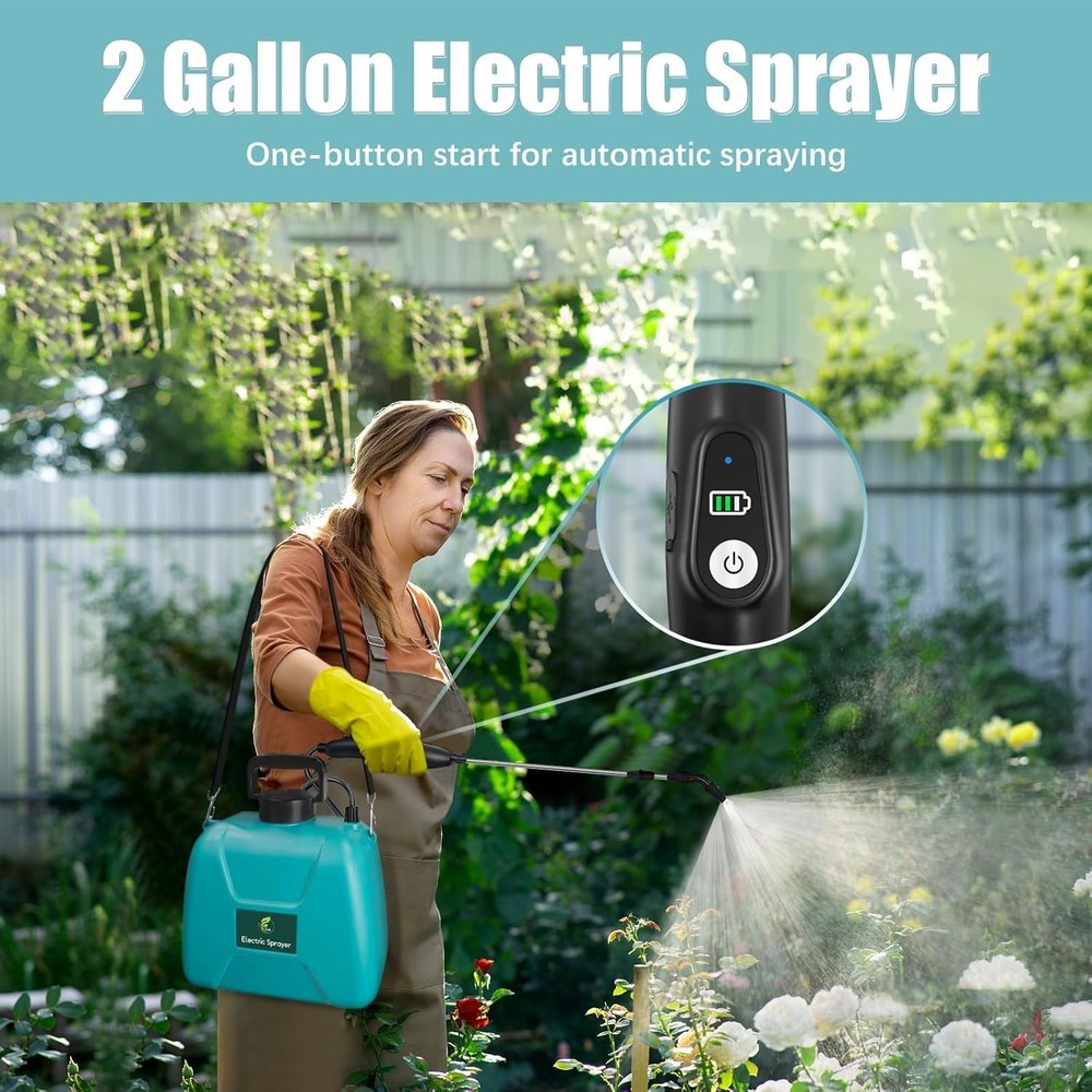 Stylish 2 Gallon Garden Sprayer with Multiple Nozzle Settings for Enhanced Usage