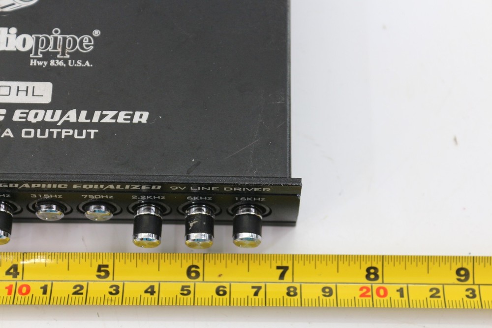 Audiopipe EQ-710HL 7 Band Graphic Equalizer With 9 Volt RCA Output