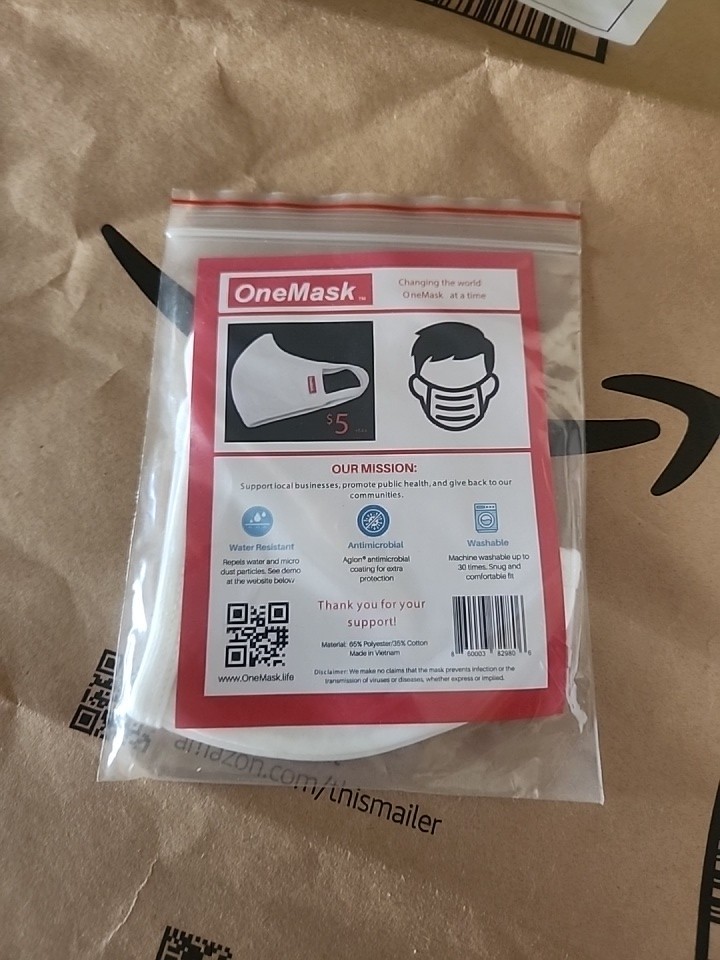 OneMask Mask 10 pack individually packaged