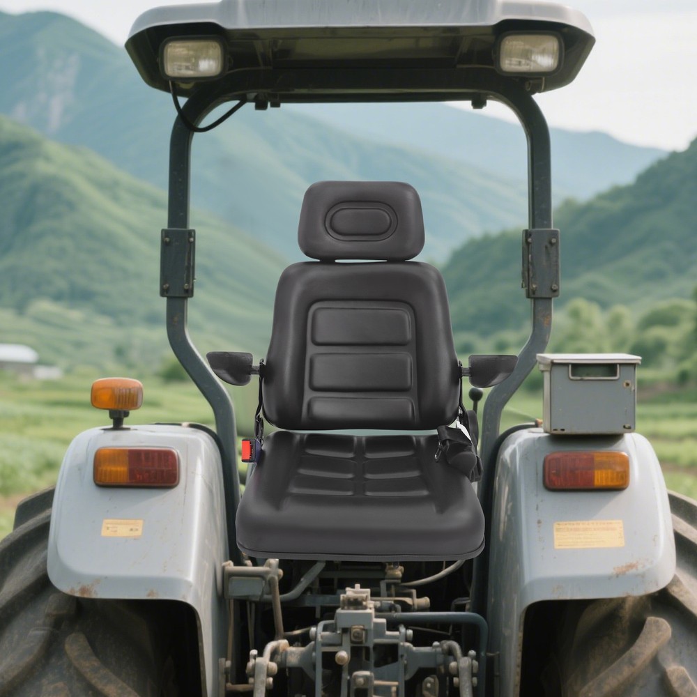 Ergonomic Tractor Seat With Adjustable Headrest Armrest & Lumbar Support