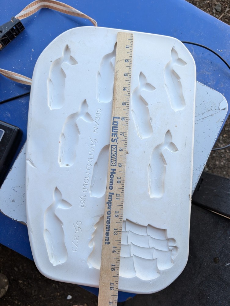 Whales And Ship Vintage Slip Casting Ceramic Mold