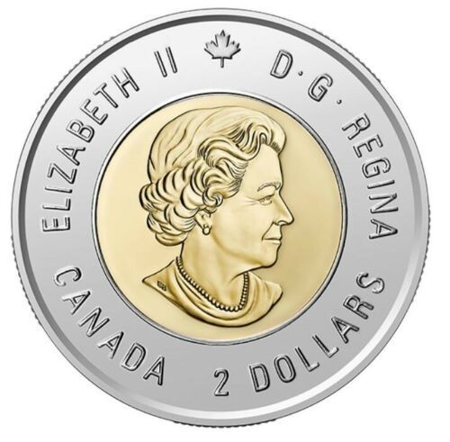2020 Canada 2 dollars Victory uncirculated colorized from new mint roll