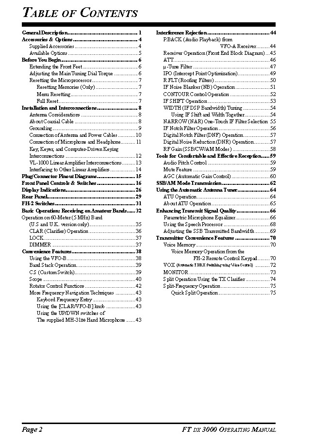 Yaesu FT dx 3000 Instruction Manual Operating Guide Coil Bound