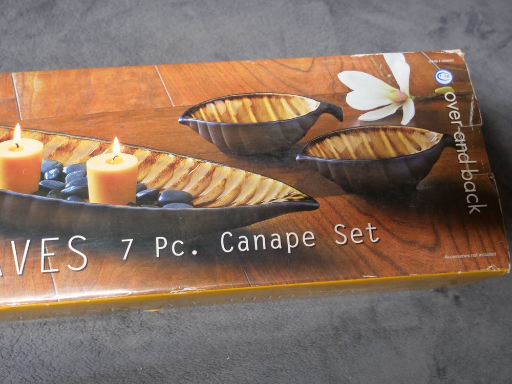 Over And Back Autumn Leaves 7 Pcs Canape Set