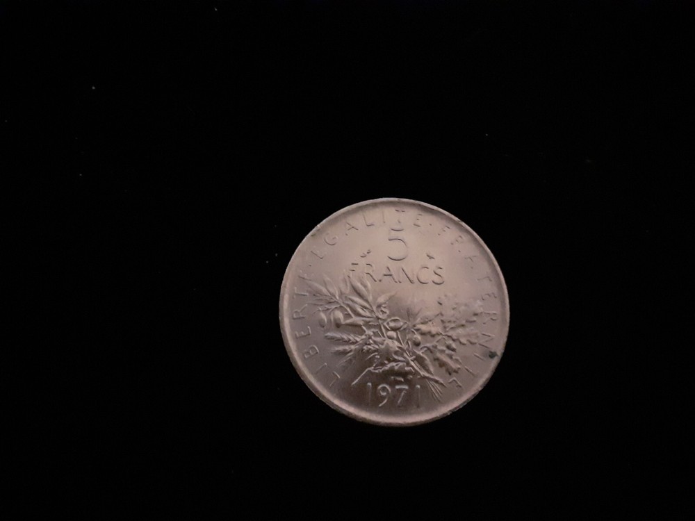 republique francaise 5 francs 1971