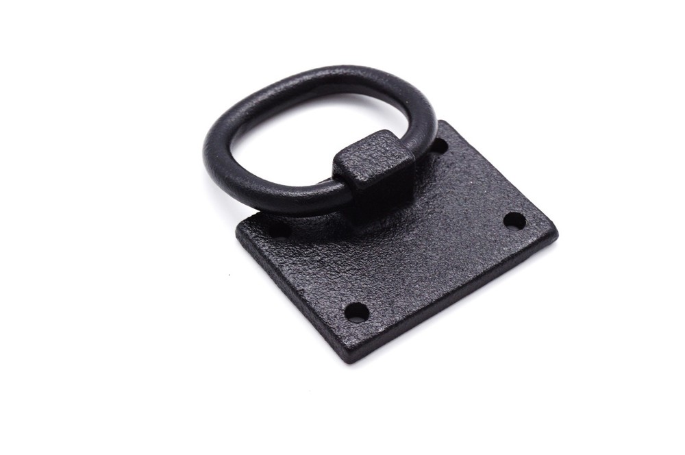 2" Black Iron Ring Pull Antique Black Cast Iron Ring Pull Shutter Ring Pull
