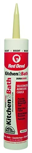 Red Devil 040620 Duraguard Kitchen & Bath Siliconized Acrylic 10.1 oz, Biscuit