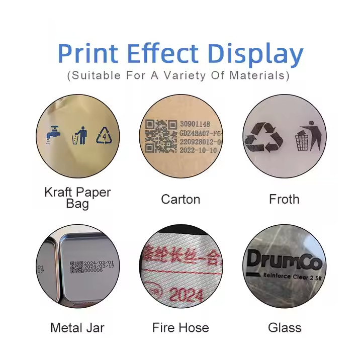 Online inkjet printer without conveyor 50.8MM printing date text pattern logo