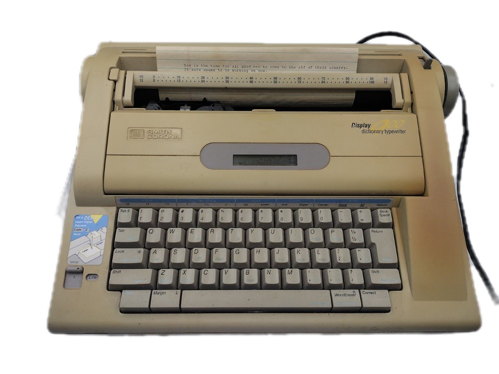 Smith-Corona Display 900 Dictionary Electronic Typewriter W Box SUN BLEACHED