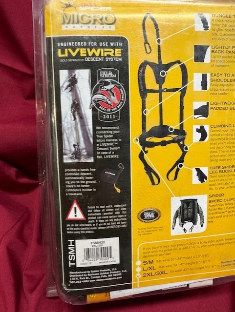2XL/3 XL TREE SPIDER TREESTAND FALL ARREST SYSTEM TSMH30