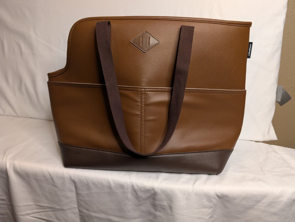 Tailfour Leather Dog Carrier, External Storage Pockets