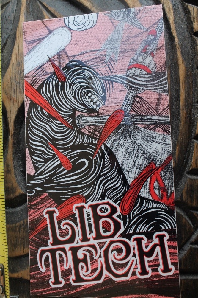 LIB TECH Snowboards Worm Monster Attack Space Alien Red Snowboarding STICKER