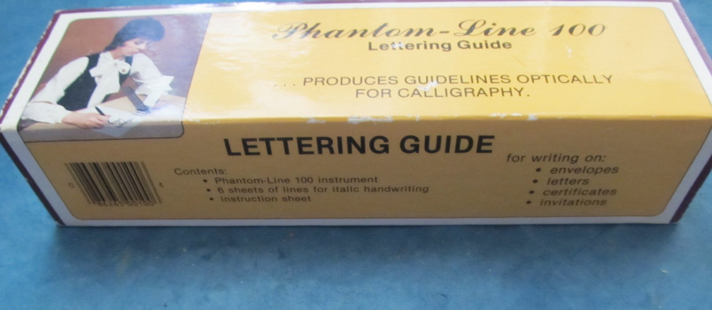 Vintage Phantom-Line 100 Lettering Guide & box for Calligraphy