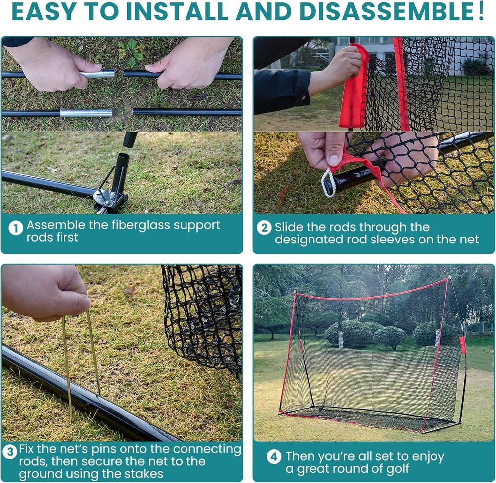 Golf Nets for Backyard, 10X7 Ft Golf Practice Net with Frame, Outdoor & Indoor D