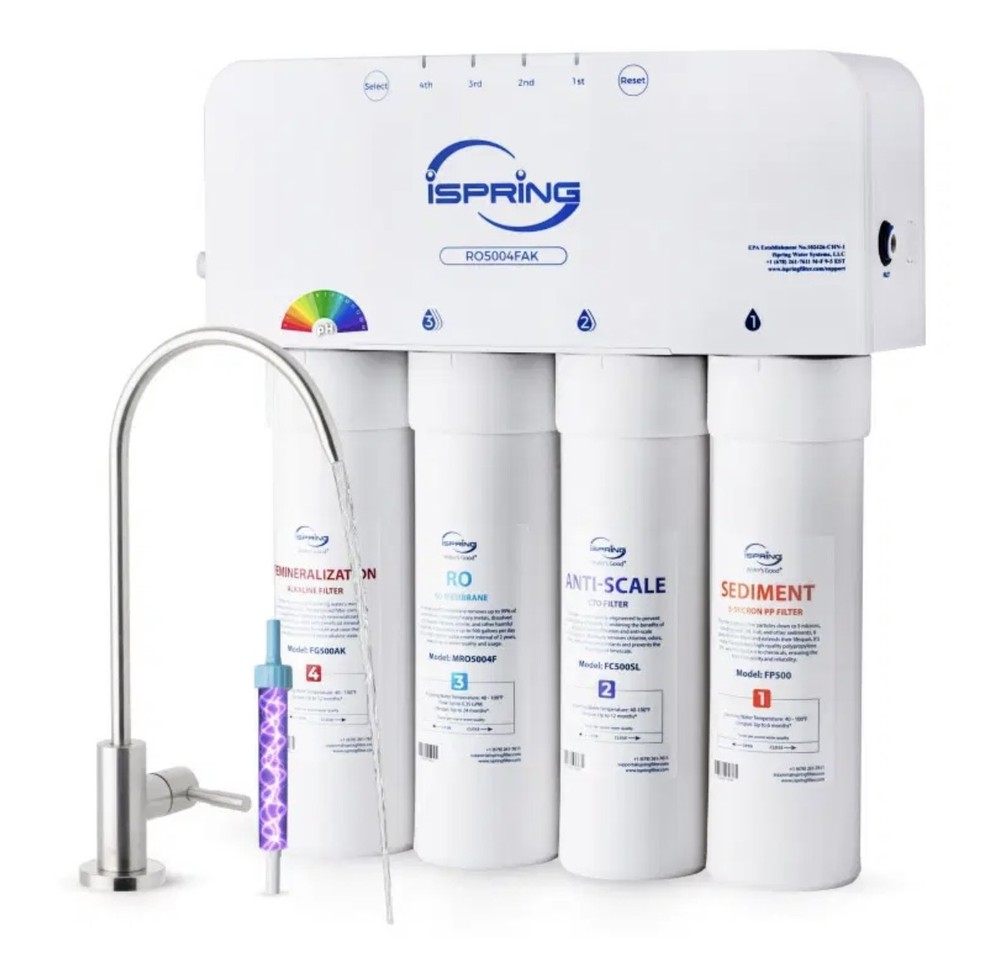 iSpring Reverse Osmosis Water Filter System RO500FAK Home Filtration
