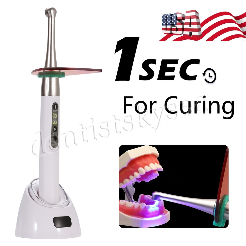 Woodpecker Style Dental iLED Curing Light Lamp Wireless 1Second Curing 2500mw/c㎡