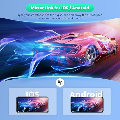 5.1 Inch Single Din Touchscreen Radio with Wireless Carplay/Android Auto,