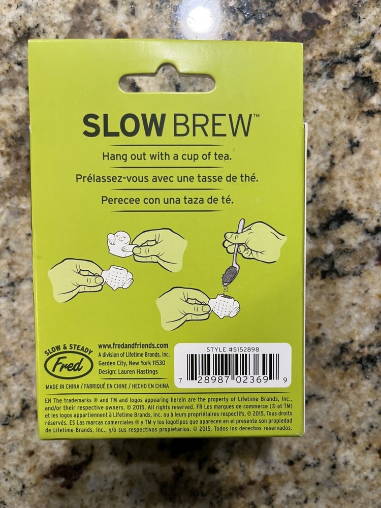 NEW NIB Fred and Friends Slow Brew Sloth Tea Infuser