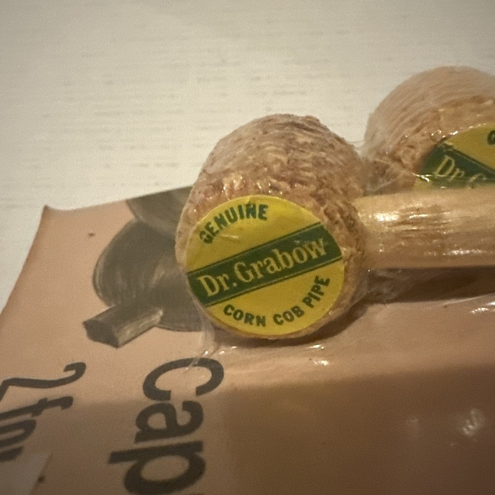 Vintage Dr Grabow Corn Cob Pipe 2 Count / MOC NOS NEW