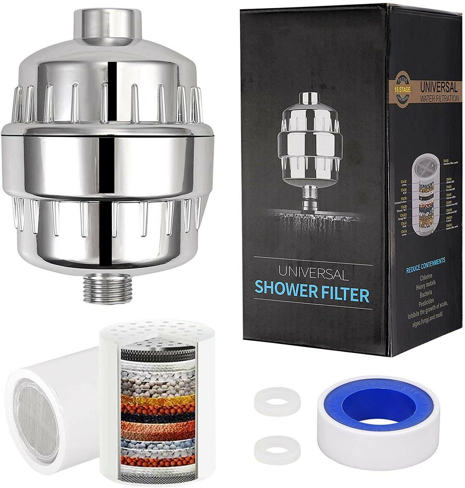15 Stage Shower Head Filter Purifier with Filter for Hard Water Softener /Filter