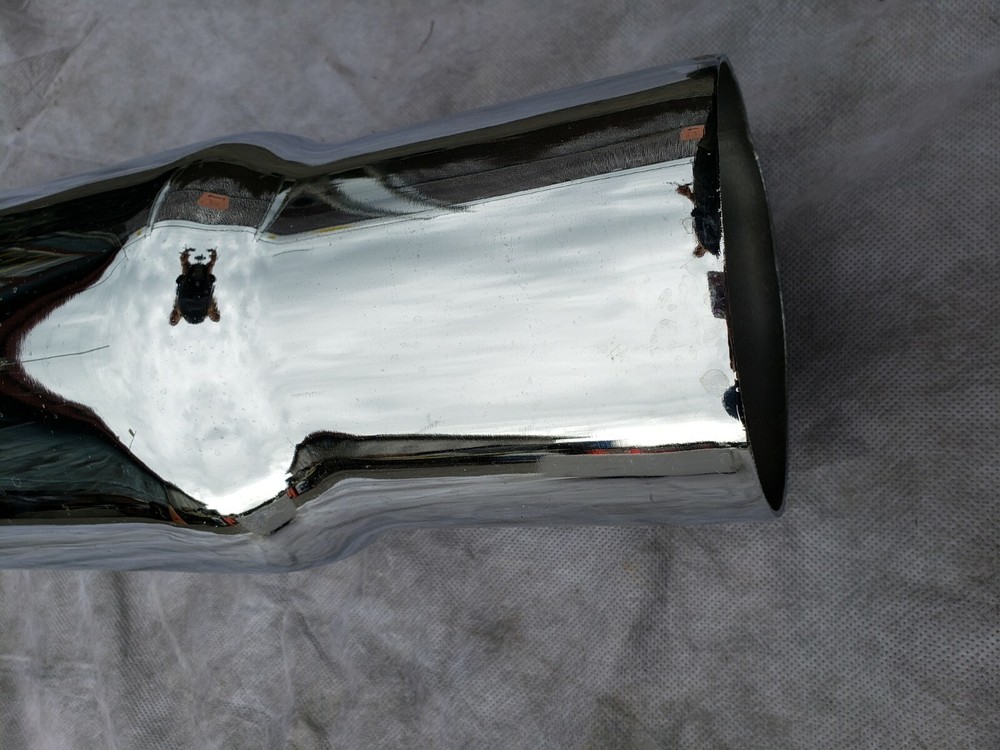 Chrome exhaust stack with bend