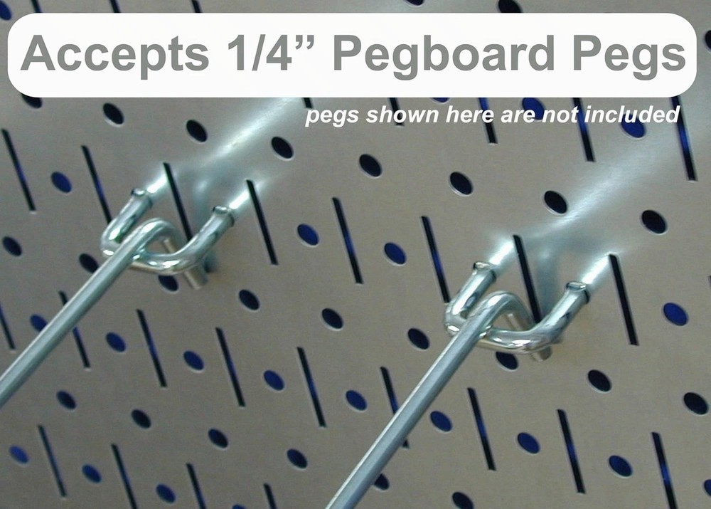Pegboard 16in x 32in Horizontal White Metal Pegboard Tool Board Panel
