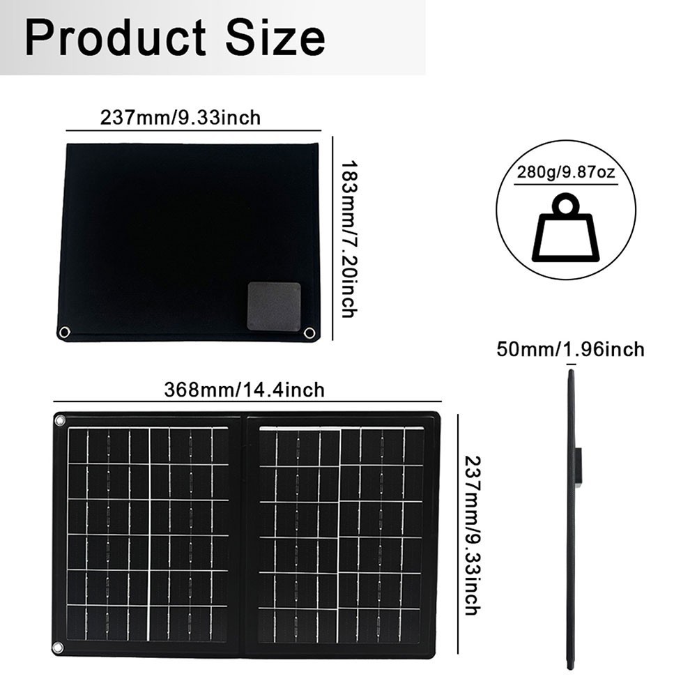 NEW Folding Solar Panel USB 5V Output Waterproof Portable Solar Charger