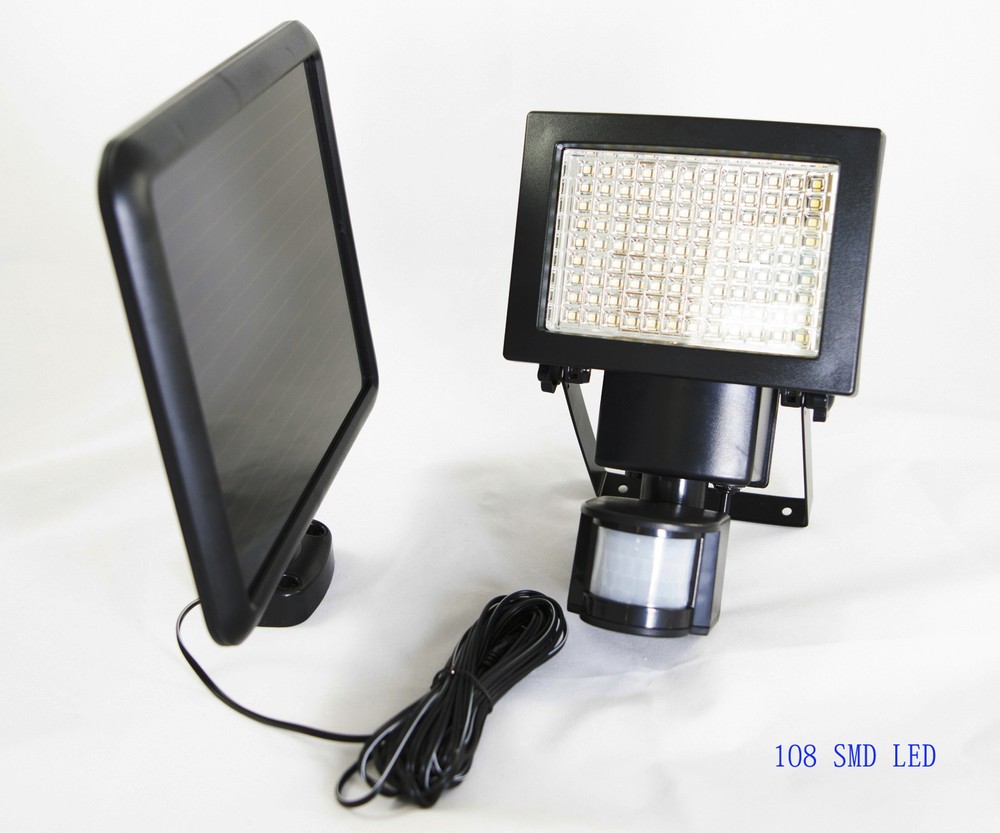 2-Pack 108 SMD LED Outdoor Solar Powered Motion Sensor Security Light - Retail