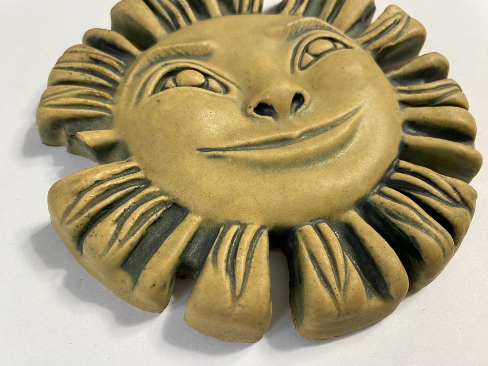 Sun Face Stoneware Tile by Gretchen Kramp *defect* See Photos & Description