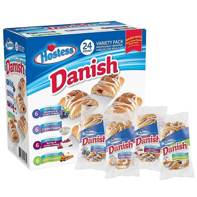 Hostess Variety Pack Danish, 2.75 oz. (24 Count)