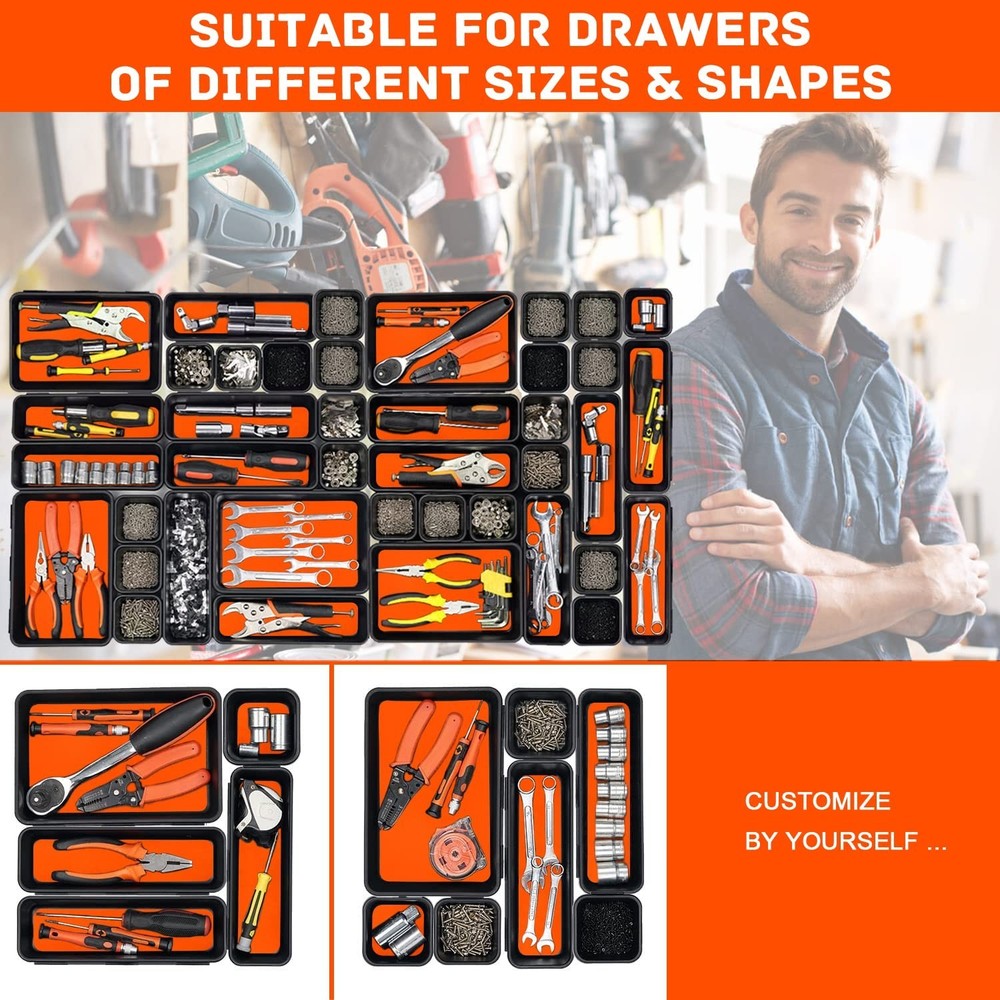 Tool Box Organizer, Tool Drawer Organizer Tray Divider, Toolbox Organization,...