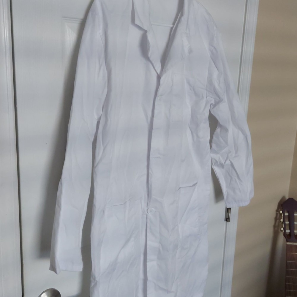 White Unisex Long Sleeve Lab Coat
