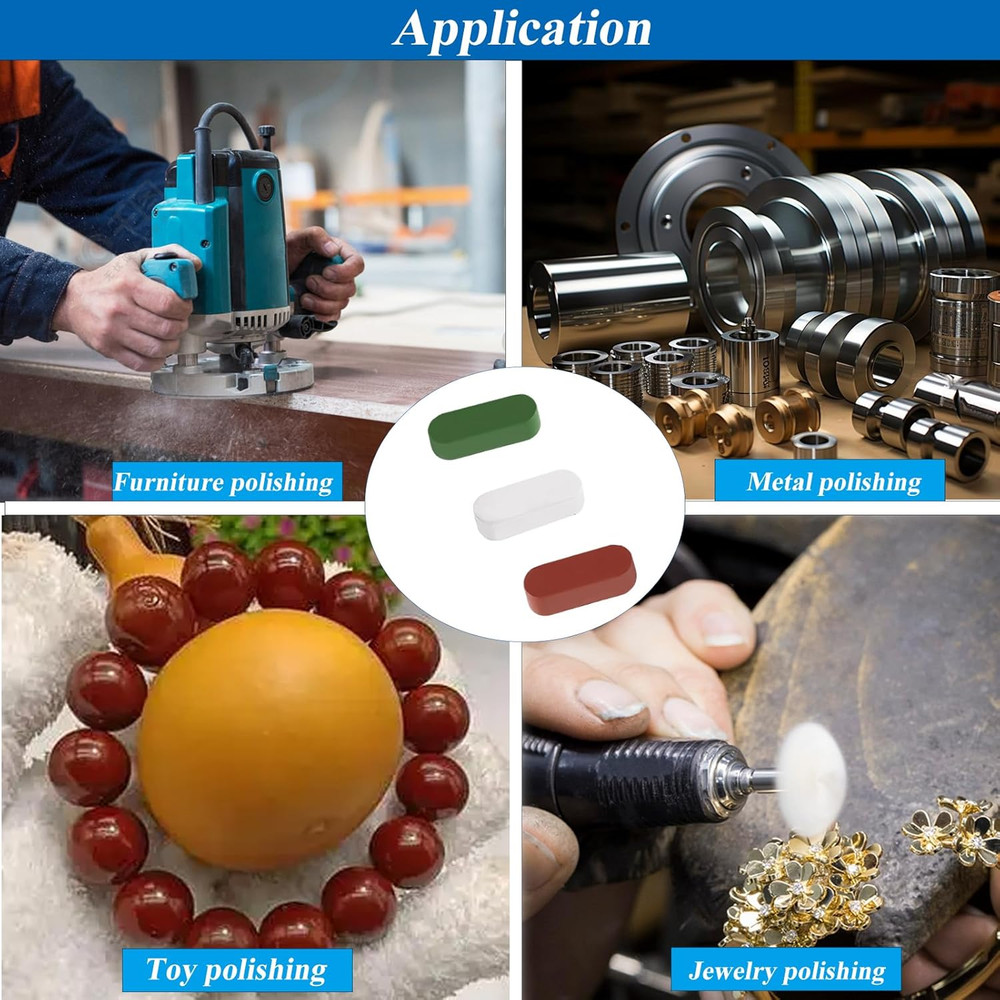 Metal Buffing Polishing Compound Kit,Buffing Wheel Compound Including White Diam