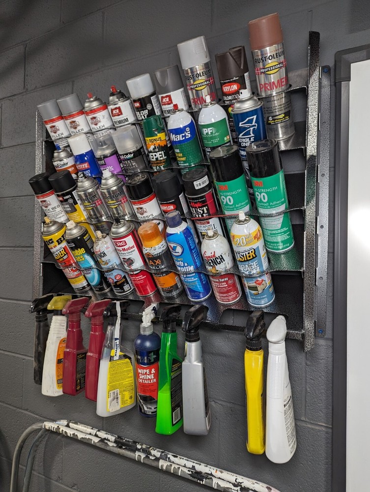 Spray Paint and Bottle Organizer Storage Solution Display Shop Garage Shed