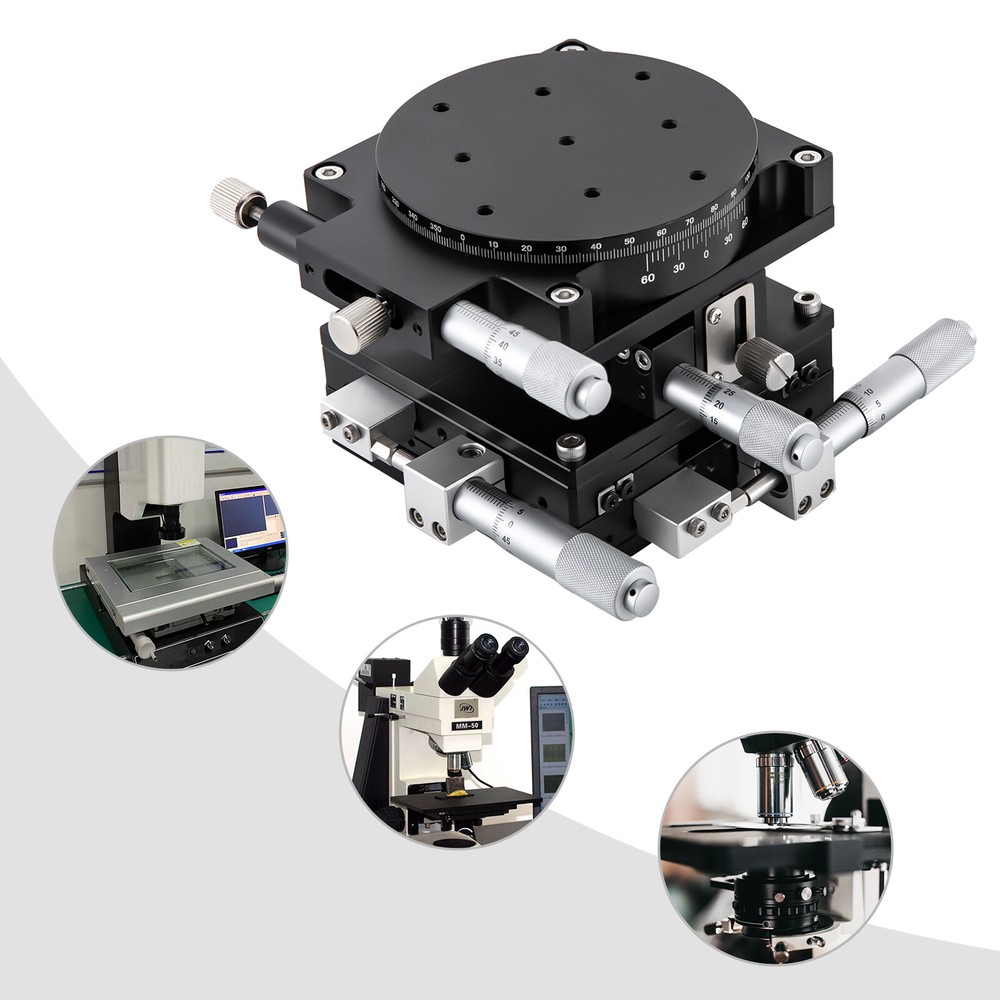 4 Axis-XYZR Driven Linear Standard Manual Precision Linear Positioning Stage NEW