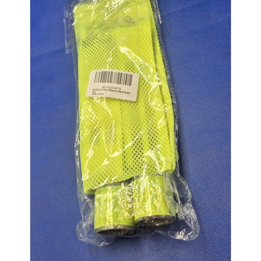 Go Run 6-Pack Green Reflective Bands 3 Sizes Drawstring Bag NEW