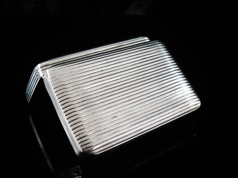 Antique Sterling Silver Snuff Box, Thomas Willmore, Hallmarked Birmingham 1801