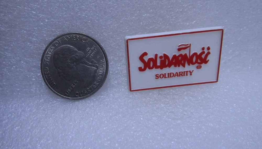 Solidarnosc Solidarity Plastic Pin