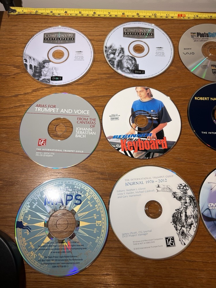 Windows Software CD DVD Lot: SFX, Adobe, Microsoft Office, Education, Music, Map