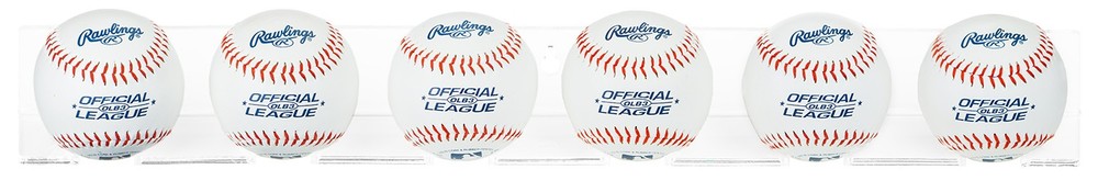 Clear Acrylic Baseball Wall Mounted Floating Shelf for 6 Baseball (A065A)