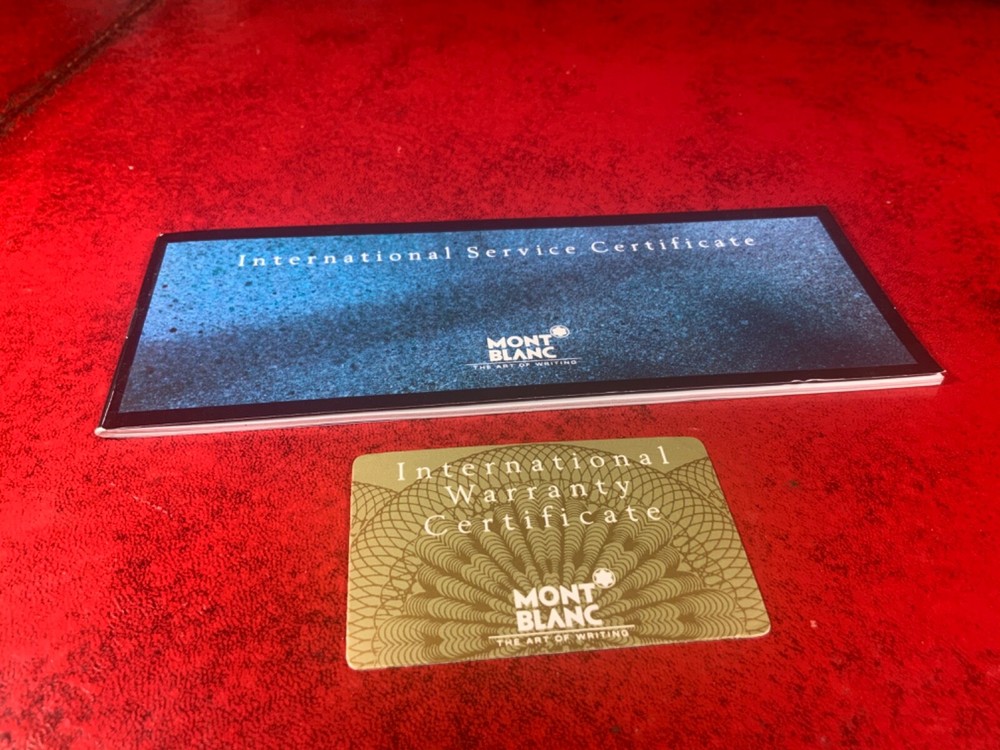 Montblanc warranty book card certificate documents blank