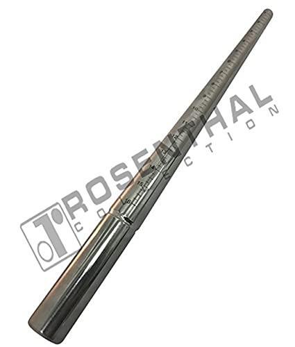 Premium Solid Stainless Steel Ring Sizing Mandrel Sizes 1-16