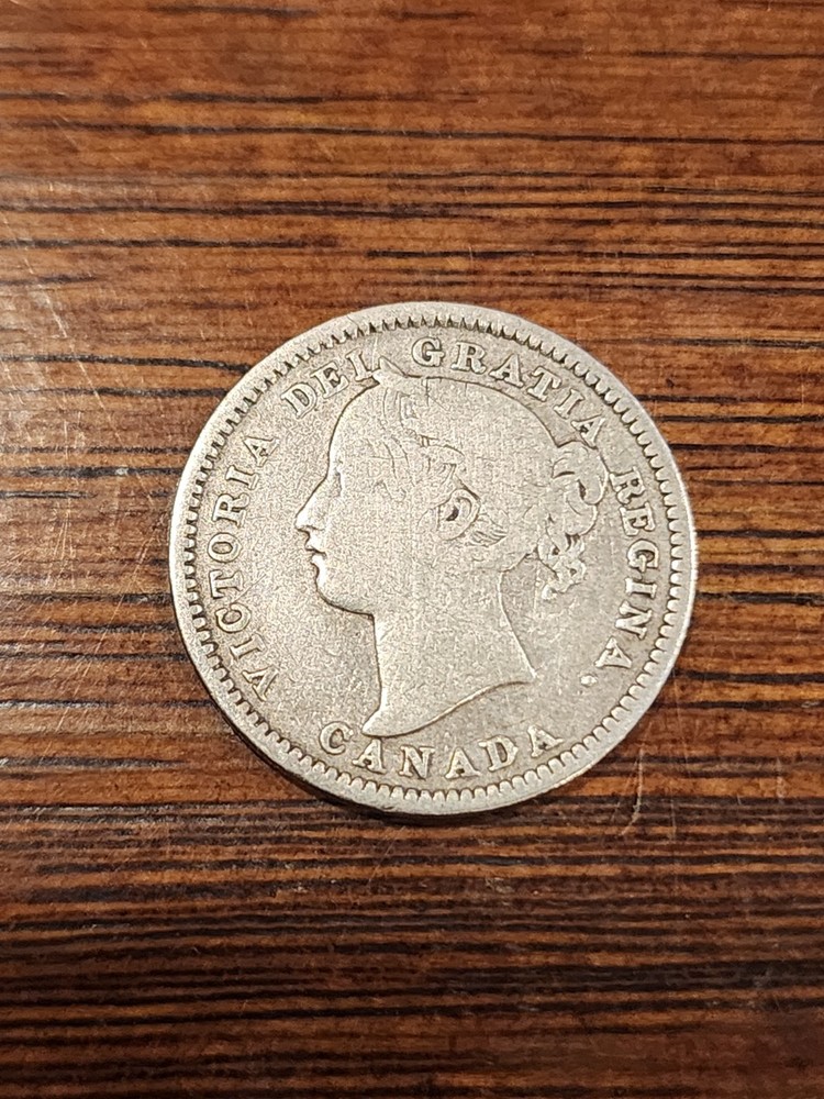 1892 Canada 10 Cents Silver Coin